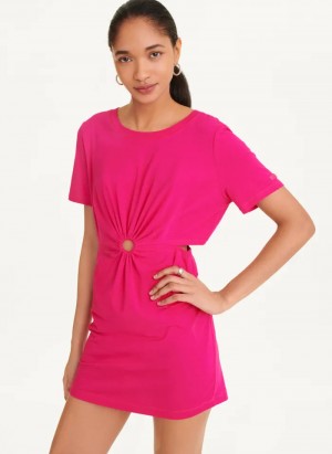 Amalfi Pink Women's Dkny Cut Out Dress | 209DALQES