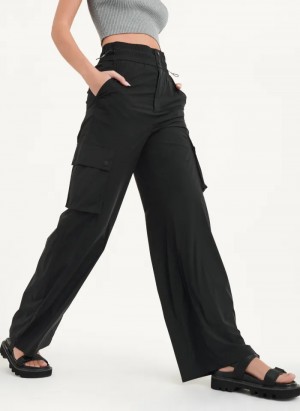 Black Women's Dkny Cargo Pants | 460CGSXFL