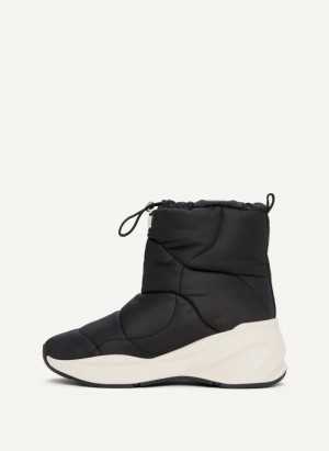 Black Women's Dkny Puffy Wedge Boots | 739RKAYDH