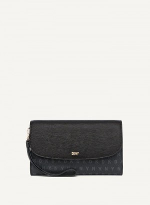 Black Women's Dkny Sydney Wallet | 591PLWQHC