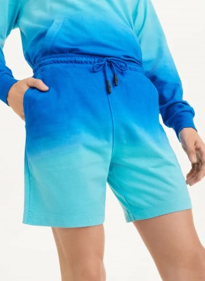 Blue Men's Dkny Dipped Ombre Shorts | 723MAPYQK