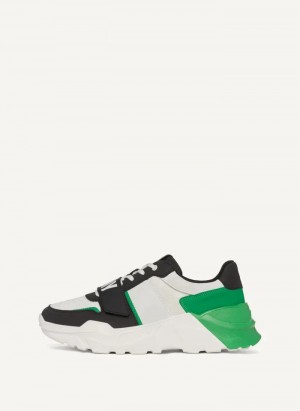 Green Men's Dkny Essex Sneakers | 271QAUZHI