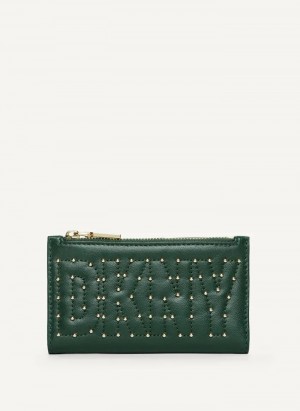 Green Women's Dkny Elsa Bifold Card Holder Wallet | 643SVDJXB