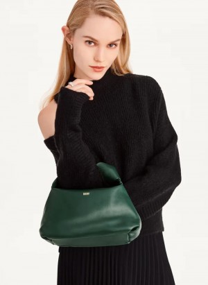 Green Women's Dkny Mini Modernist Knot Tote Bags | 259SBVAHM