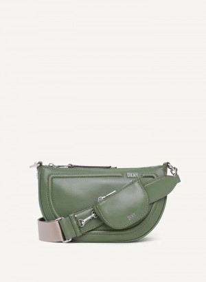 Green Women's Dkny Orion Crossbody Bags | 095XEWRSI