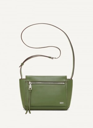 Green Women's Dkny Pax Crossbody Bags | 219NIZQJS