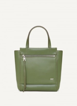 Green Women's Dkny Pax North-South Tote Bags | 529BLIZUH