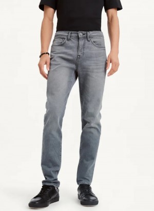 Grey Men's Dkny Skinny Wash Jeans | 879HQUVFA