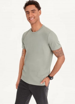 Moss Men's Dkny Cotton Poly Pique T Shirts | 721VETJNY