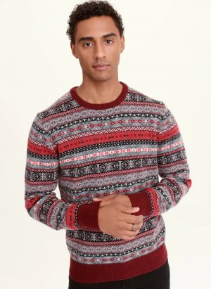 Multi Men's Dkny Fair Isle Sweaters | 129XSZQCD