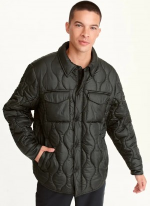 Olive Men's Dkny Round Quilted Jacket | 359SNJVHA