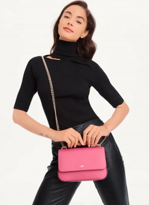 Pink Women's Dkny Sina Shoulder Bag | 397NYKRMG