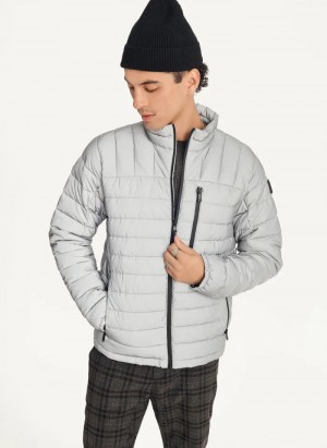 Reflective Men's Dkny Packable Puffers | 456MDVLZW