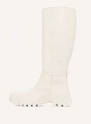 White Women's Dkny Tall Lug Sole Boots | 814OTGSNZ