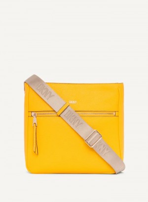 Yellow Women's Dkny Maxine Messenger Bags | 401LSYWKG