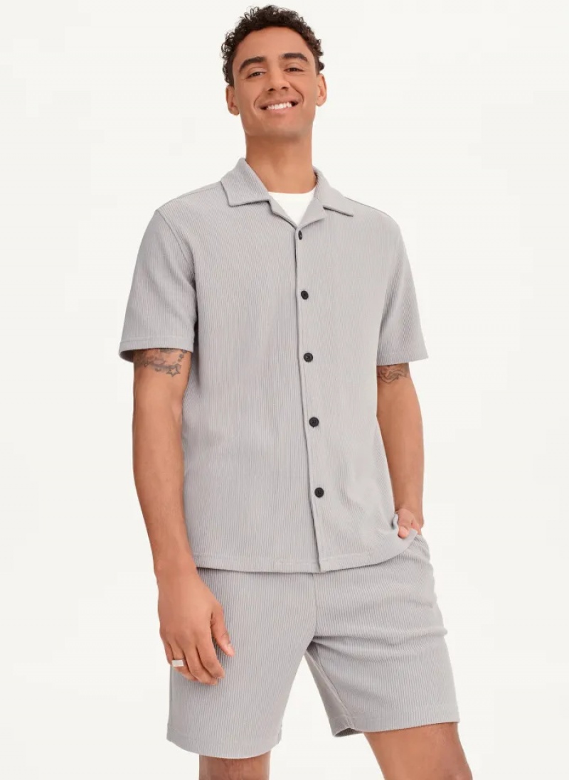 Alloy Men\'s Dkny Button Front Cord Shirts | 548SNCKHZ