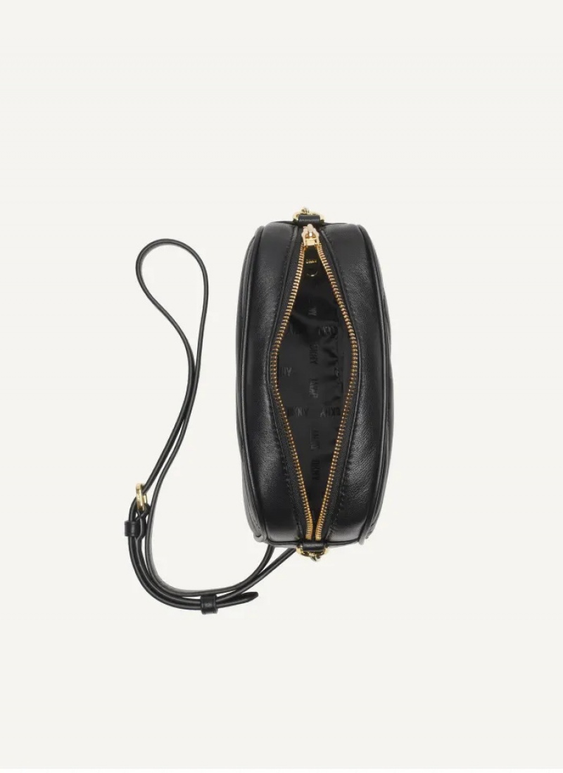 Black/Gold Women's Dkny Sara Camera Bag | 245HOMGLY