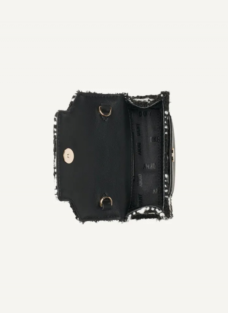 Black/White Women's Dkny Crossbody Bags | 203GVHART