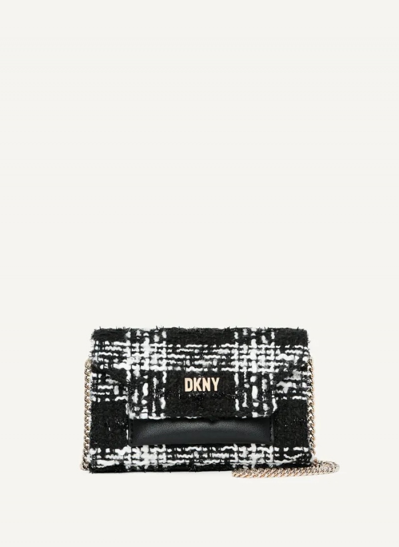 Black/White Women's Dkny Crossbody Bags | 203GVHART