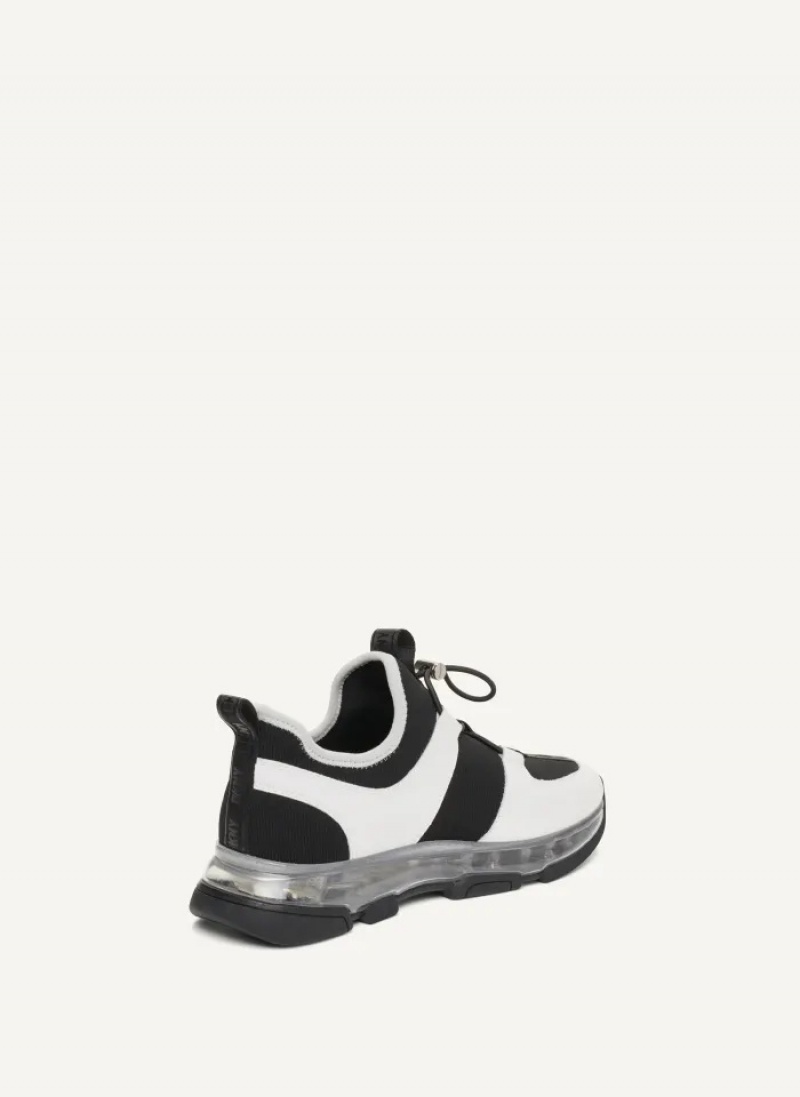 Black/White Women's Dkny Tace Slip On Sneakers | 641NWHJOA