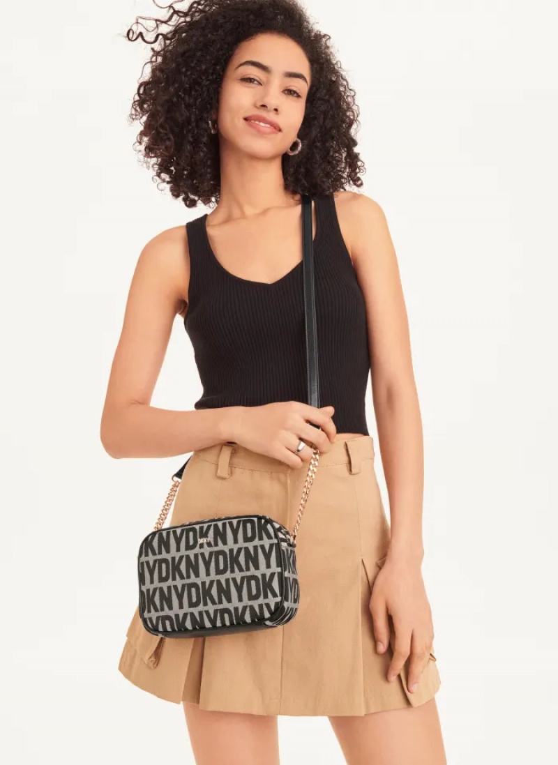 Black Logo/Black Women's Dkny Sara Camera Bag | 327VTQDEG