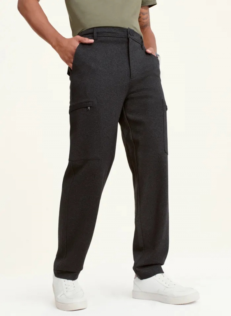 Black Men\'s Dkny Hybrid Modern Cargo Pants | 637HNAZDR