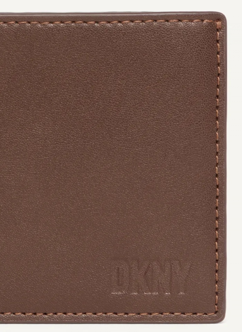Black Men's Dkny Side Fold Wallet | 296ZOASWQ