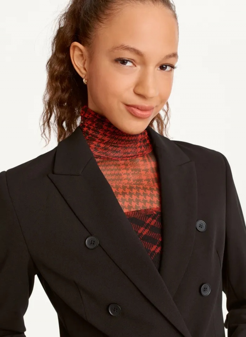 Black Women's Dkny Double Breasted Blazer | 512JYSWCT