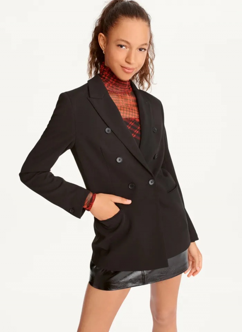 Black Women\'s Dkny Double Breasted Blazer | 512JYSWCT