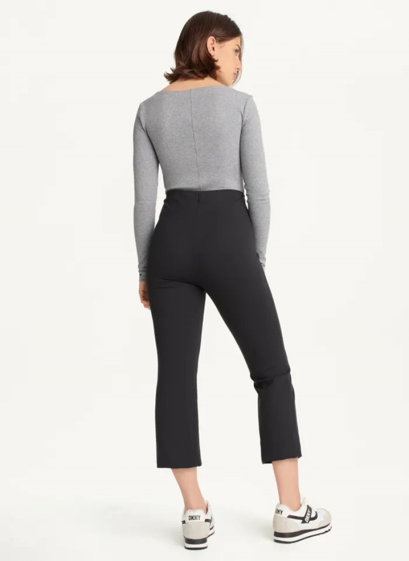 Black Women's Dkny Kick Flare Crop Pants | 134DECBUZ