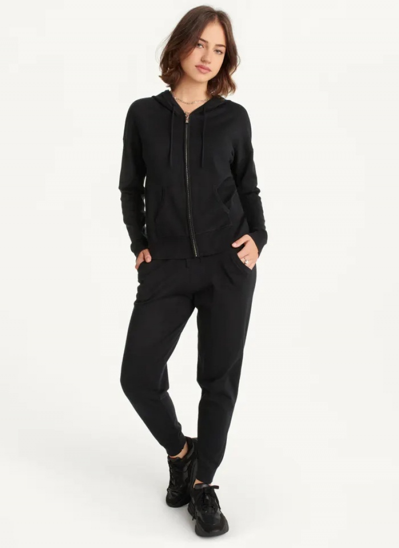 Black Women's Dkny Knit Hoodie | 865NIPCTS