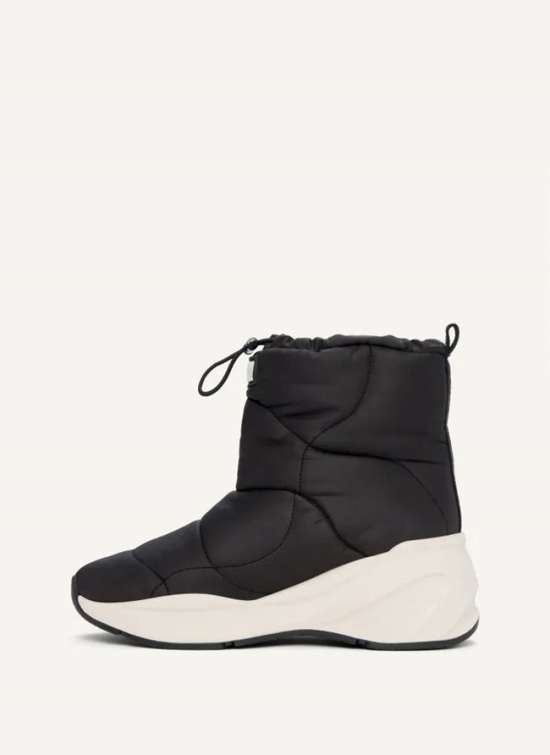 Black Women\'s Dkny Puffy Wedge Boots | 739RKAYDH