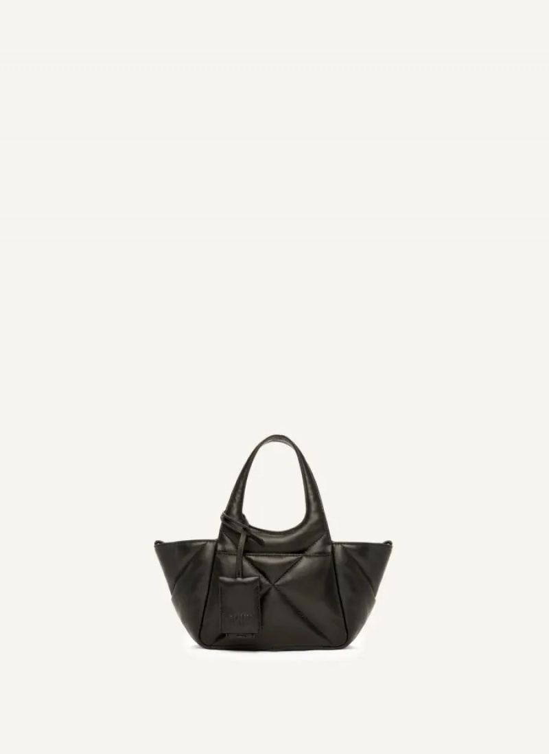Black Women's Dkny The Mini Quilted Effortless Tote Bags | 870BZUJWL