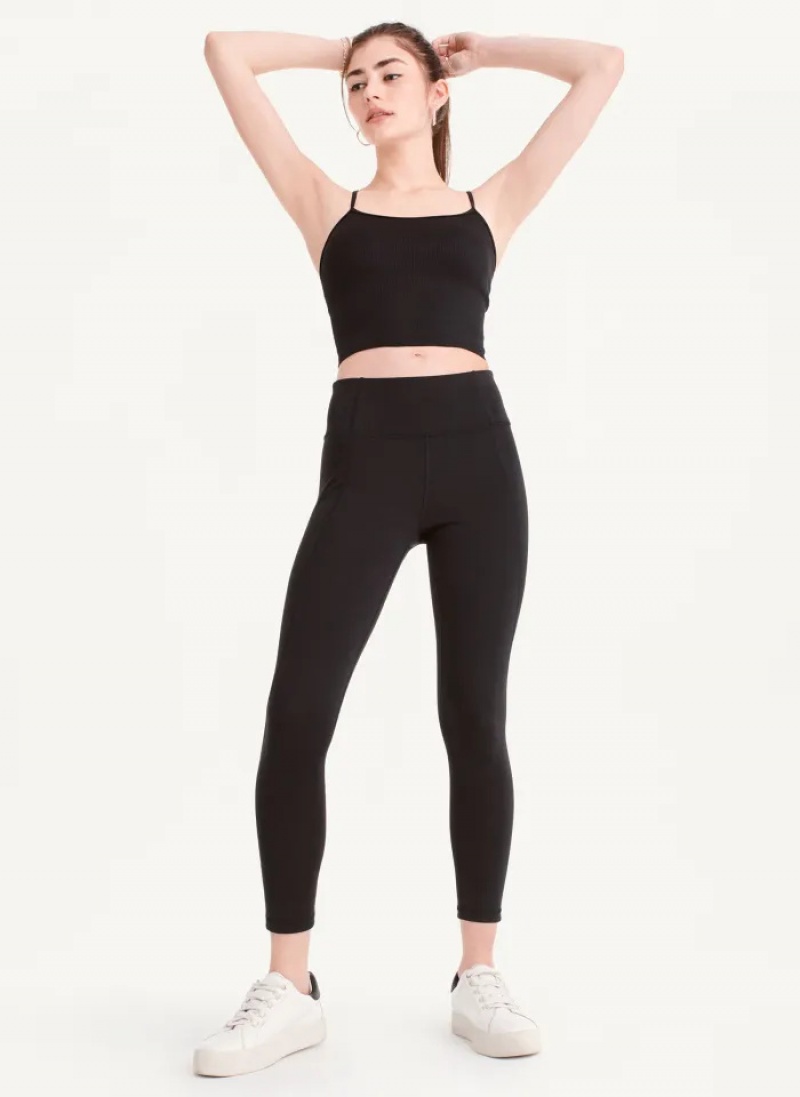 Black Women's Dkny Ultra Compression High Waisted Tight | 389LZRFXE