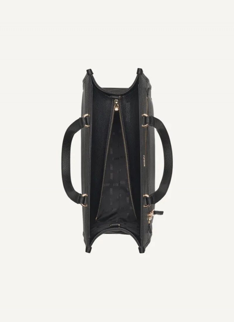 Black / Gold Women's Dkny Zoie Medium Tote Bags | 950BYMSEU
