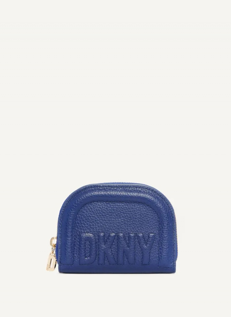 Blue Women\'s Dkny Metro Half Zip Around Wallet | 521YGFJIP