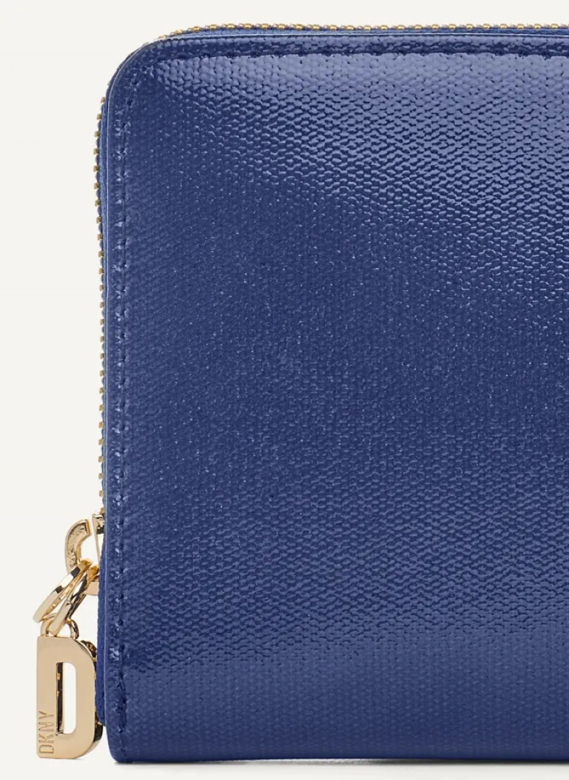 Blue Women's Dkny Prospect Continental Zip Wallet | 856WZMTHE