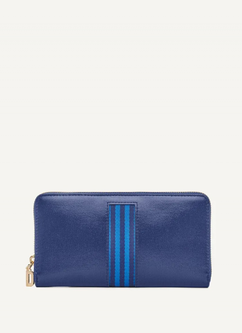 Blue Women\'s Dkny Prospect Continental Zip Wallet | 856WZMTHE