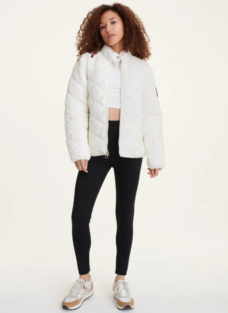 Cream Women's Dkny Quilted Packable Jacket | 081OIRKUN