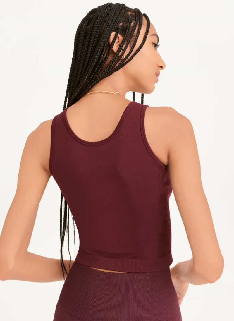 Currant Women's Dkny Twill Seamless Scoop Neck Tanks | 762BYEWVD