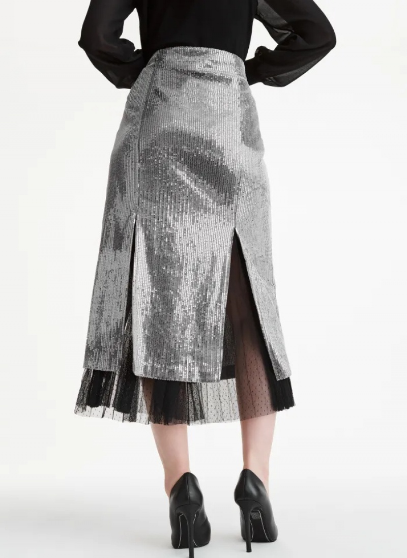 Galaxy Women's Dkny Sequin Midi Skirt | 824WULTER