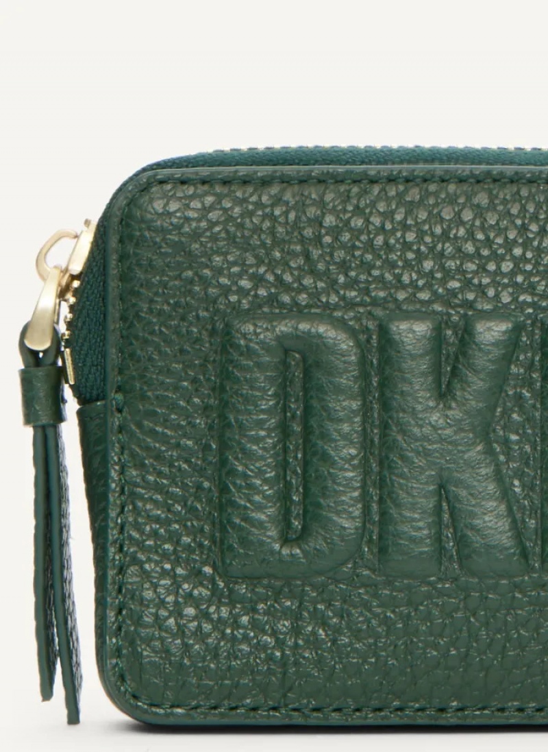 Gianni Green Women's Dkny Keyfob Raised Logo Card Case | 153EPMXRF