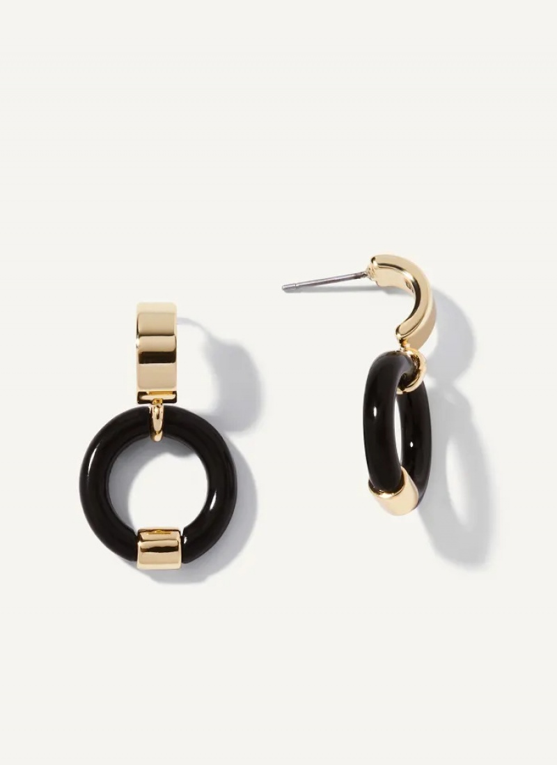 Gold Accessories Dkny Circle Drop Earrings | 762WRDTCE