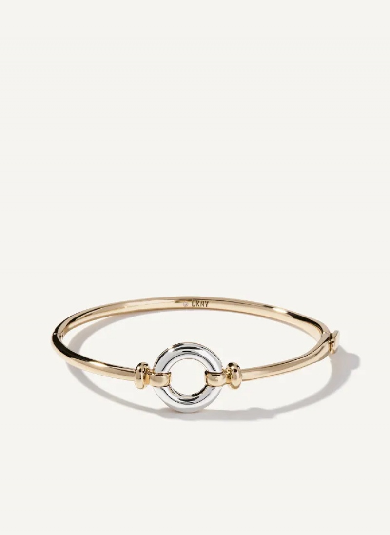 Gold Accessories Dkny Circle Link Bangle | 098OHJKBG