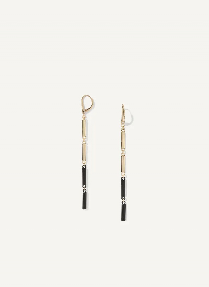 Gold Accessories Dkny Dangly Two Tone Earrings | 045ELXKBM