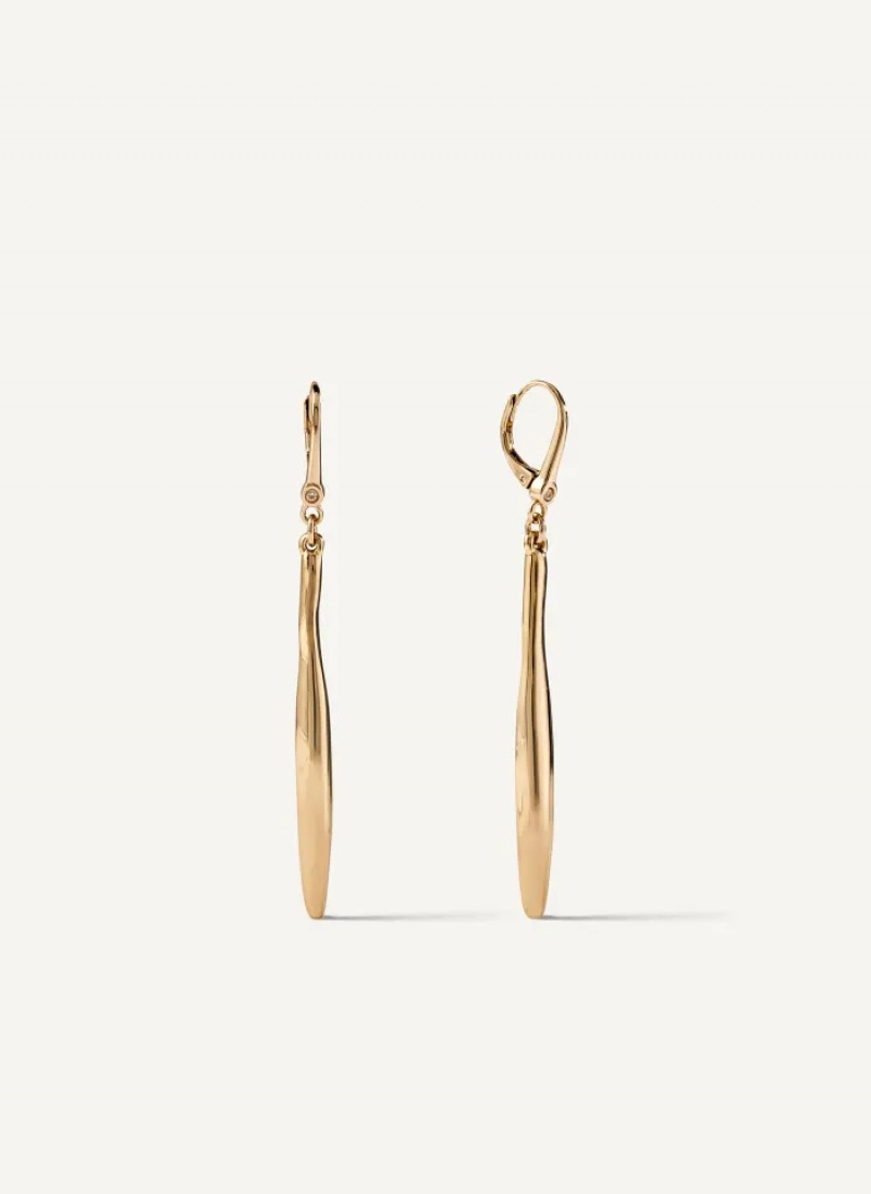 Gold Accessories Dkny Linear Drop Earrings | 791SVMPKI