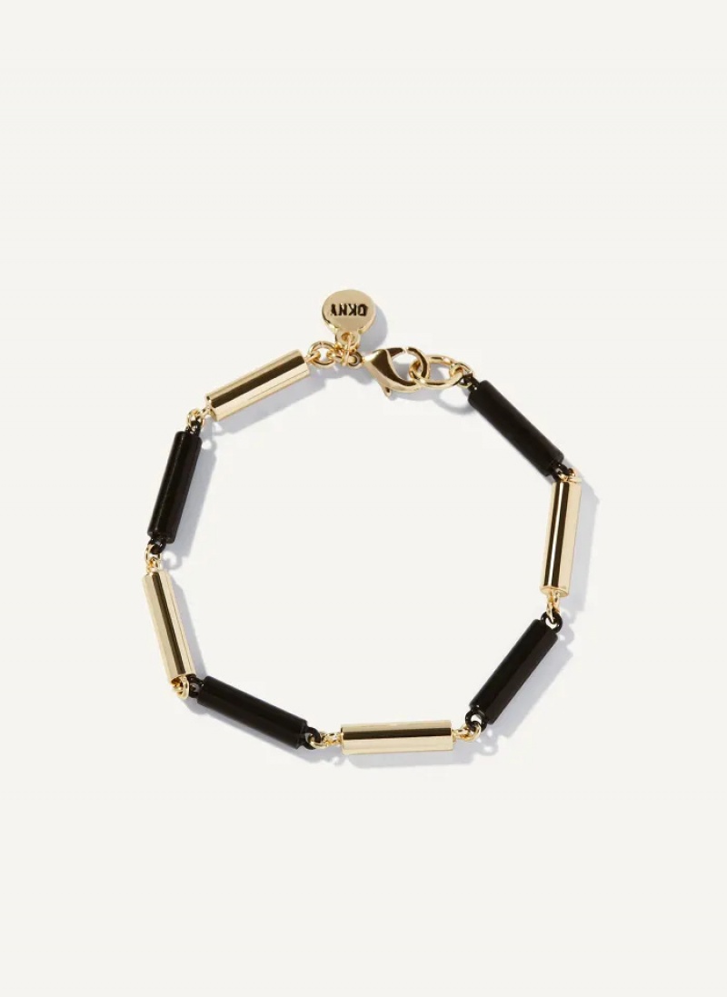 Gold Accessories Dkny Two Tone Bangle | 759XDAJYL