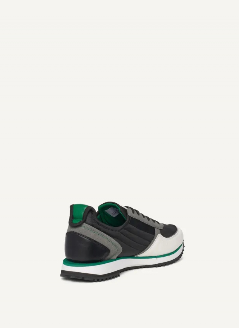 Green Men's Dkny Jersey Sneakers | 329JLEBFX