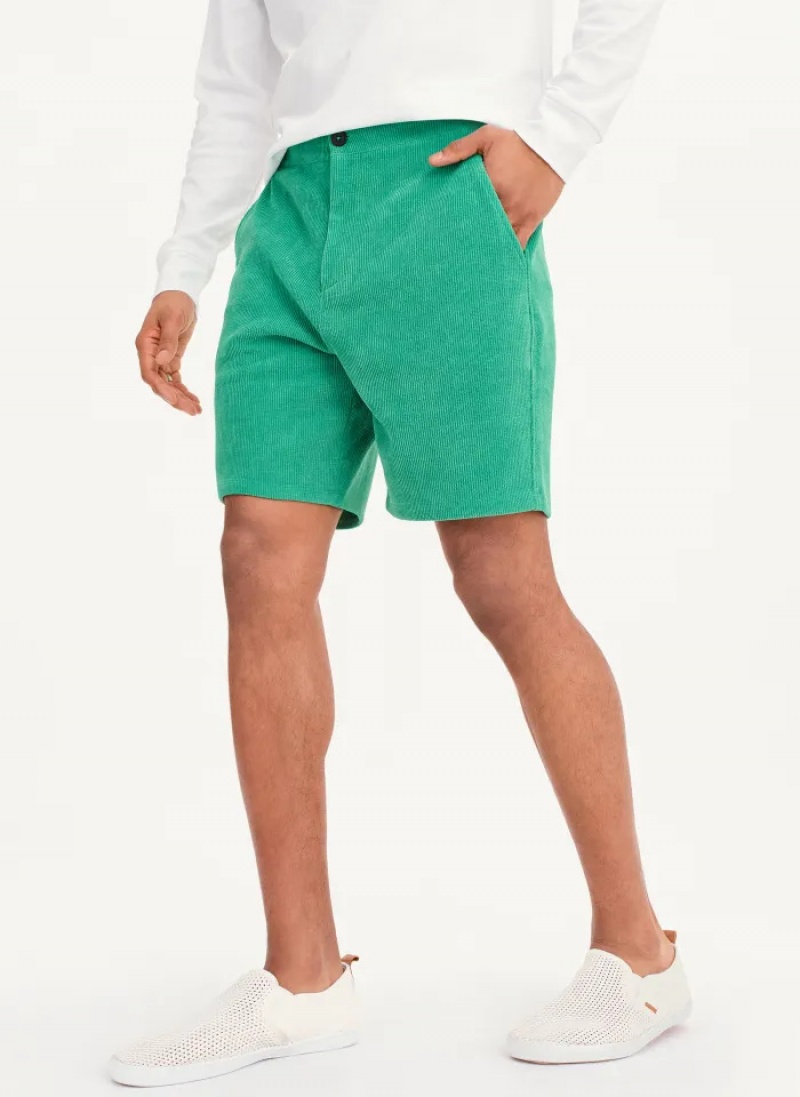 Green Men's Dkny Knit Cord Pull On Shorts | 163OGRKTZ