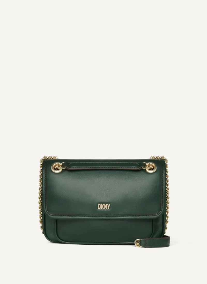 Green Women\'s Dkny Porter Flap Crossbody Bags | 658SRFKYA